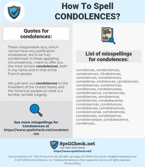 how do you spell condolences.